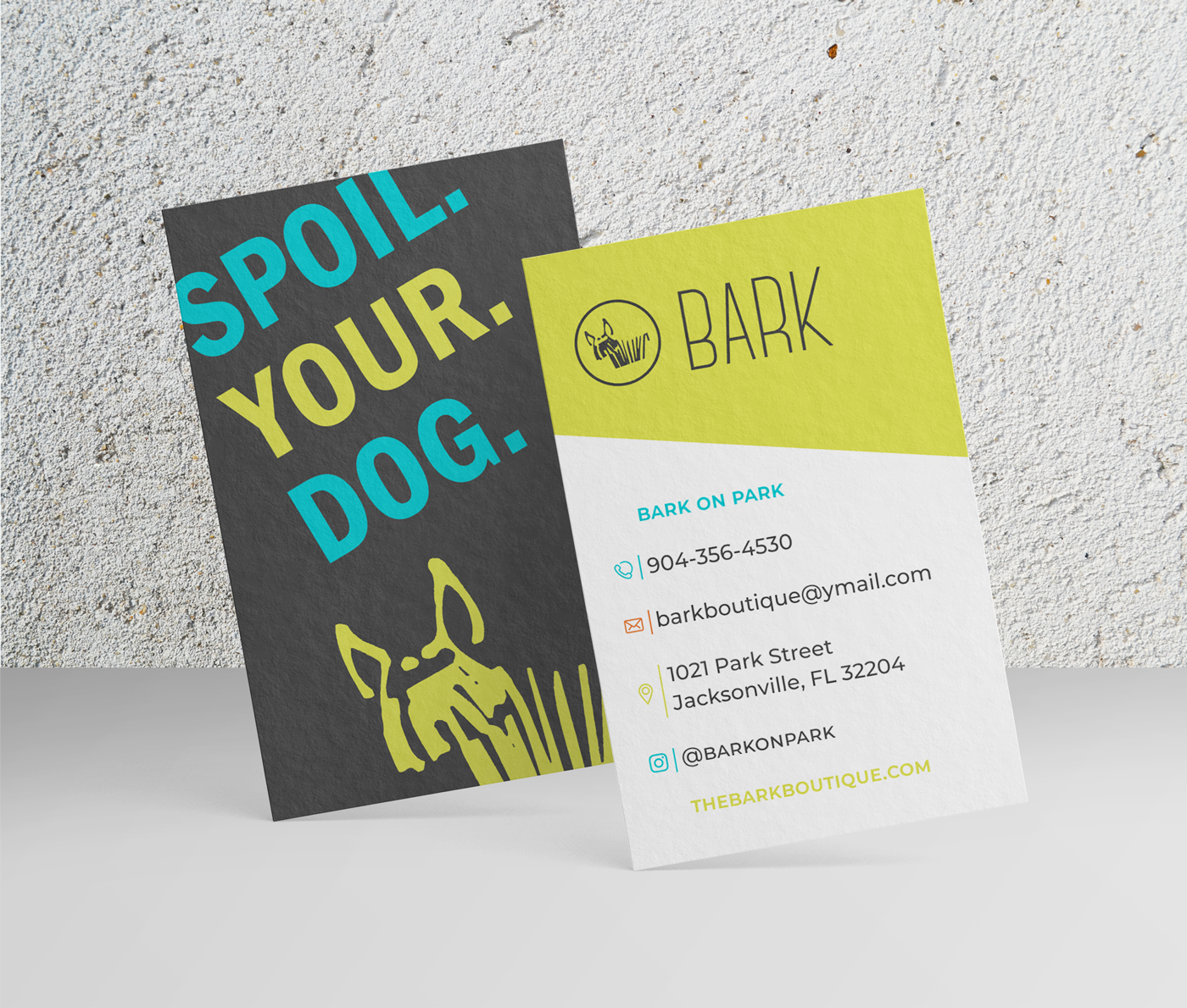 Business card design with social media icons