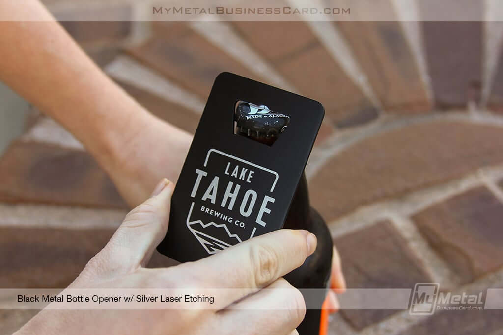 Unique business card that serves as a bottle opener