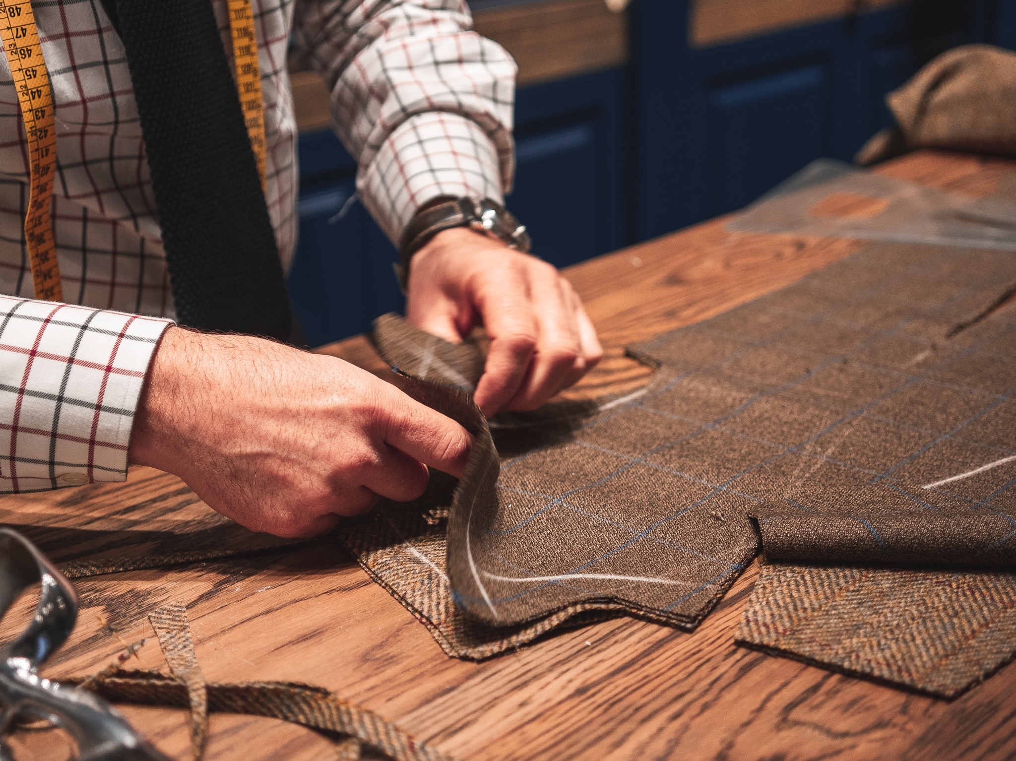 Tailor pinning cloth material