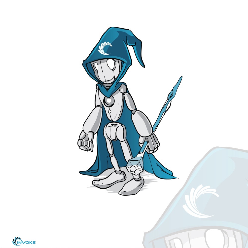 Cartoon tech wizard character