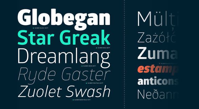Glober logo font