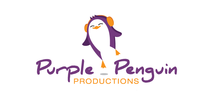 penguin with orange ear muffs