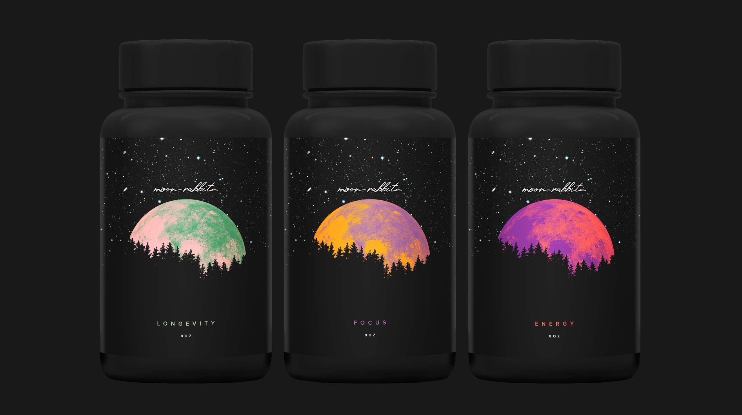 Label design for herbal product with varying colour schemes