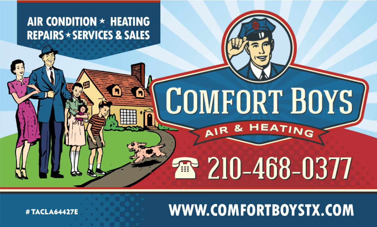 A 1950s vintage style billboard design for an air-conditioning service