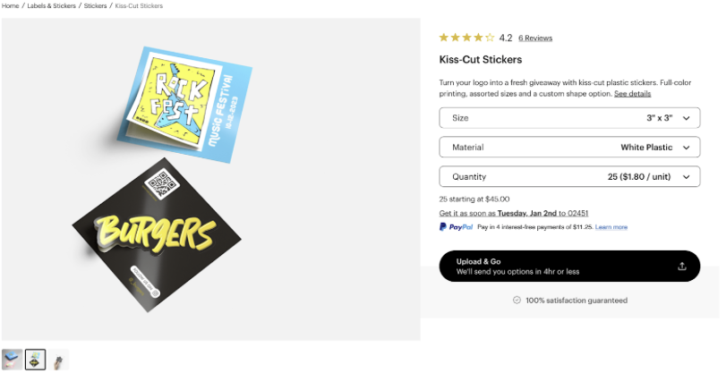 How to print stickers with VistaPrint
