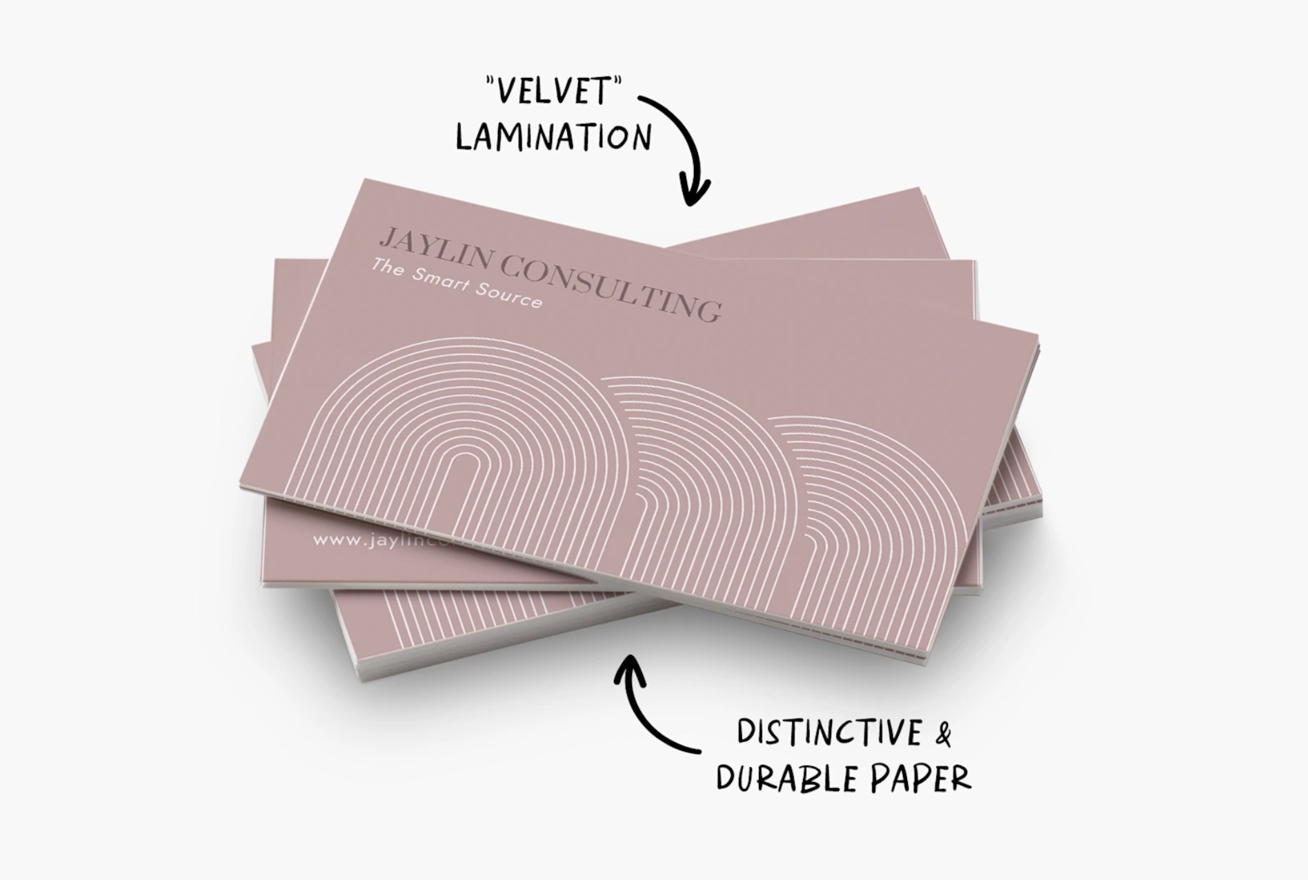 Business card that uses karft business card paper stock