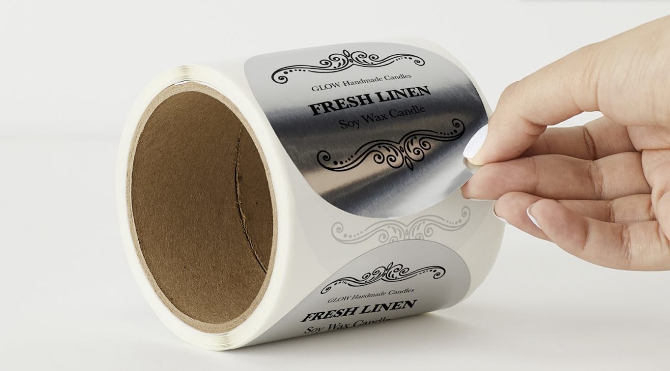 Metallic-finish stickers