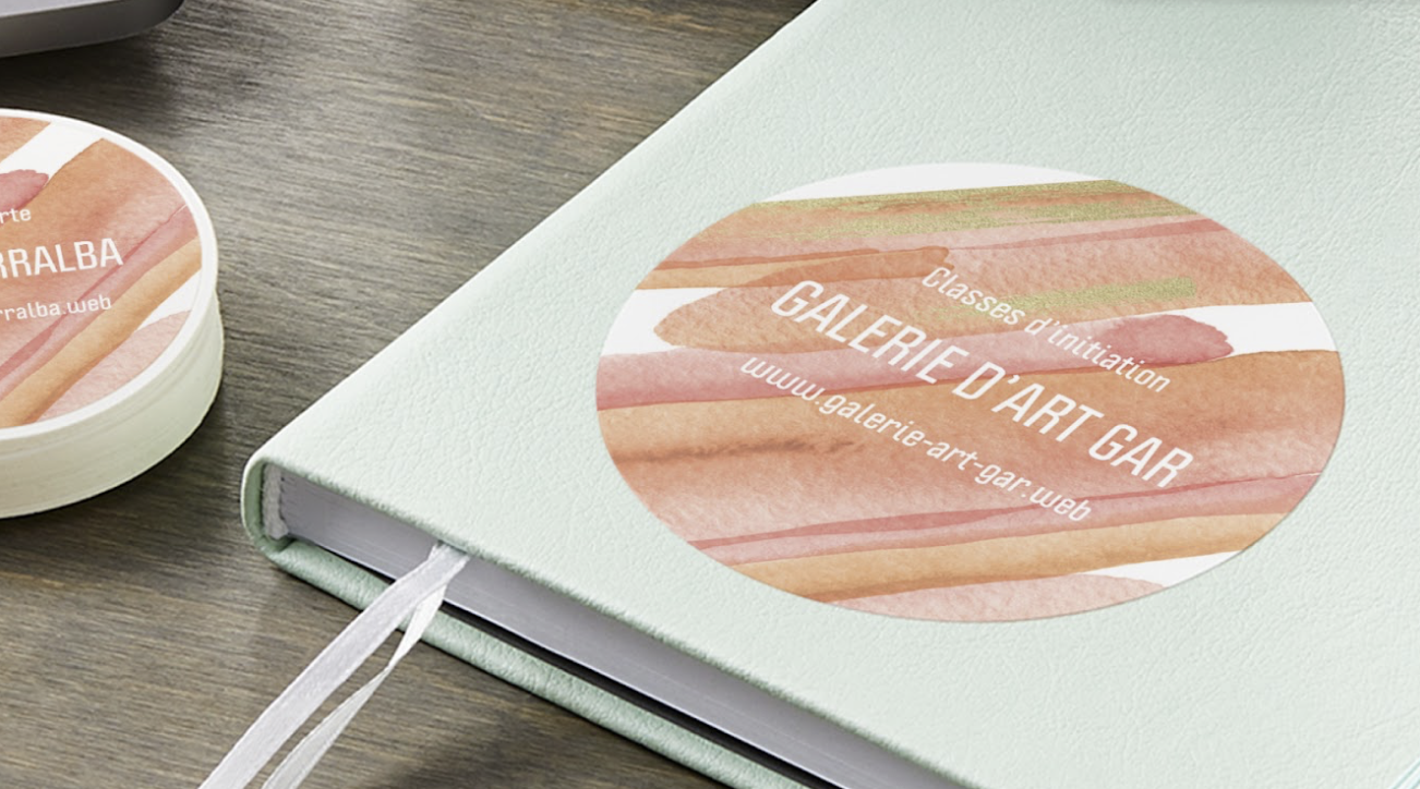 Textured-finish stickers