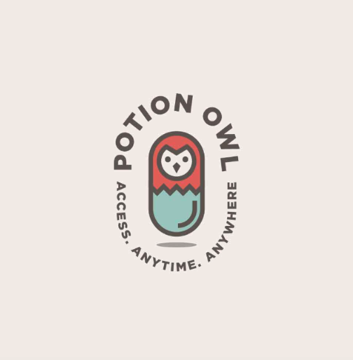 Potion Owl logo and tagline