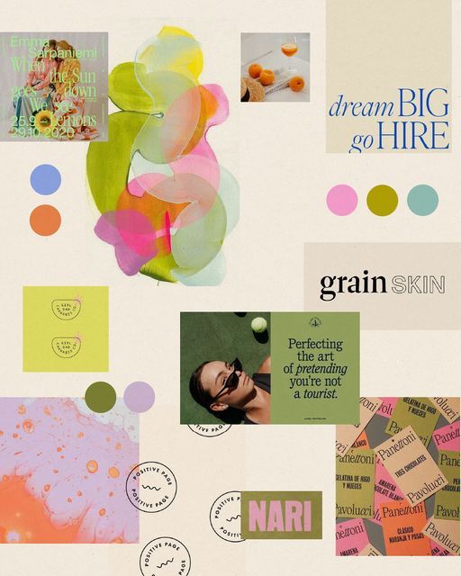 Small business visual identity mood board