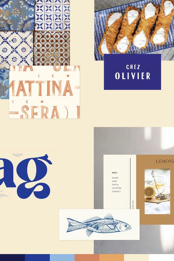 Small business visual identity mood board
