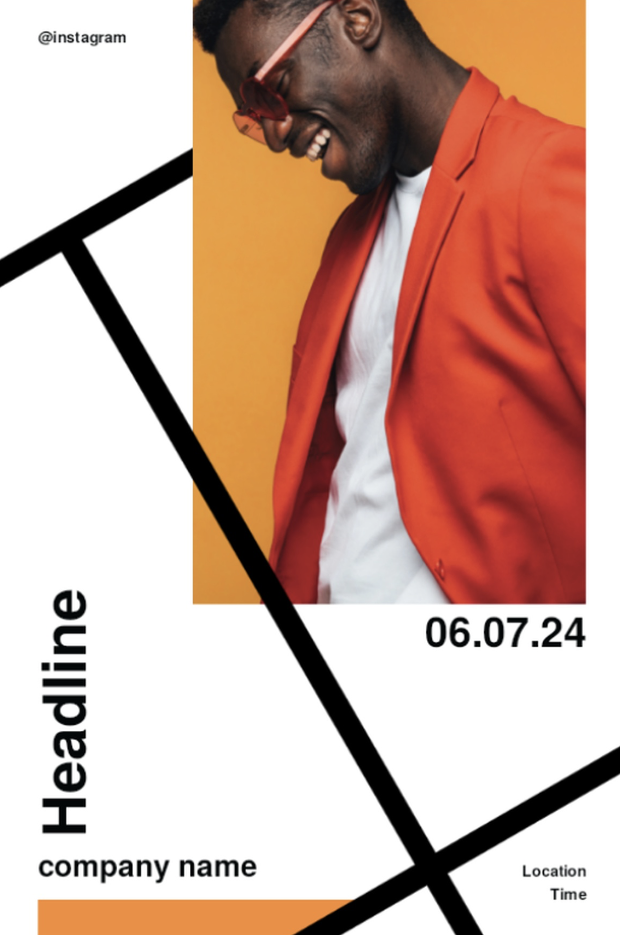 Cool event poster template featuring a bright photograph