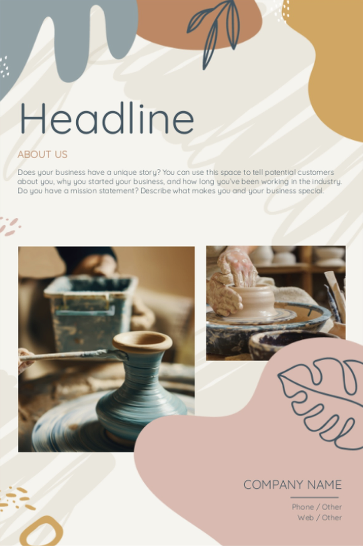 A modern poster design template for small business