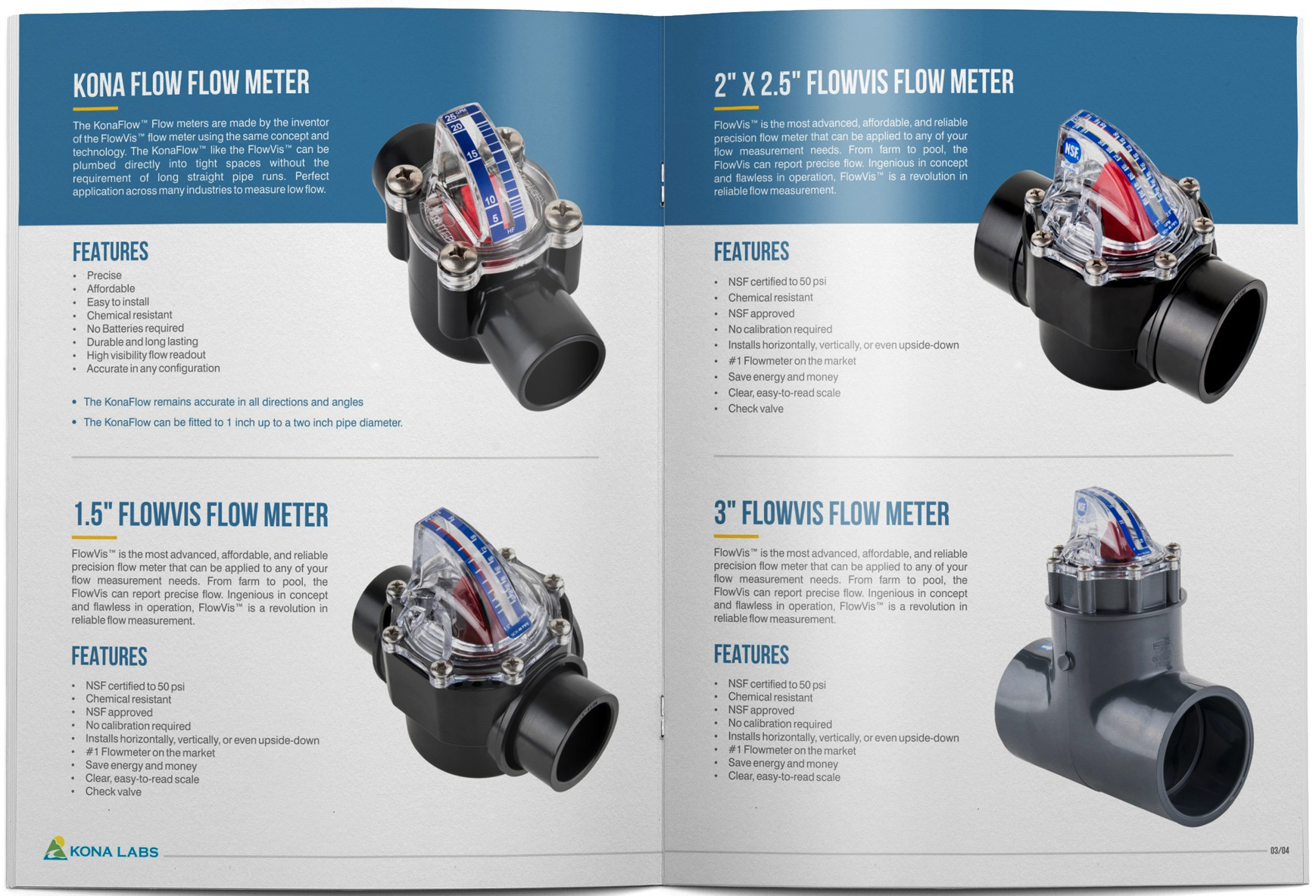 Brochure showcasing products