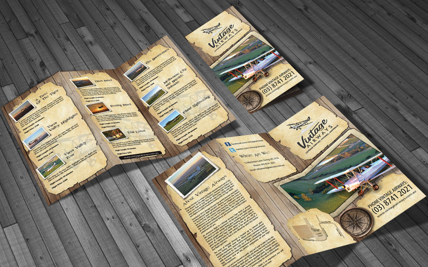 Vintage-inspired brochure design example