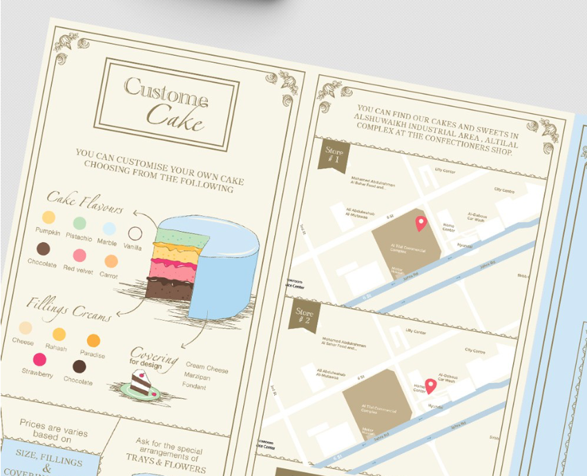 Brochure example with map