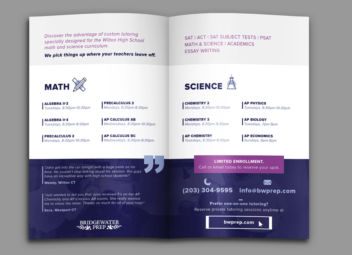 Bi-fold brochure unfolded into a poster