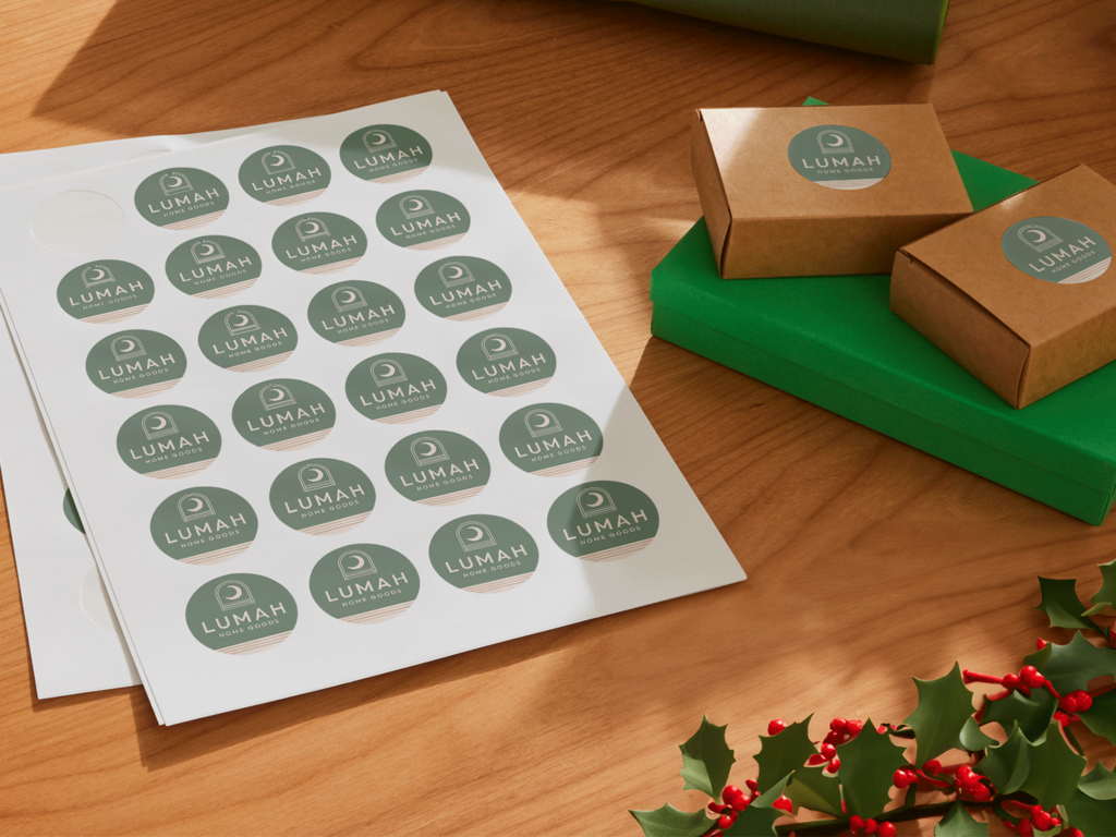 A small business using the mystic moon as a unique sticker idea