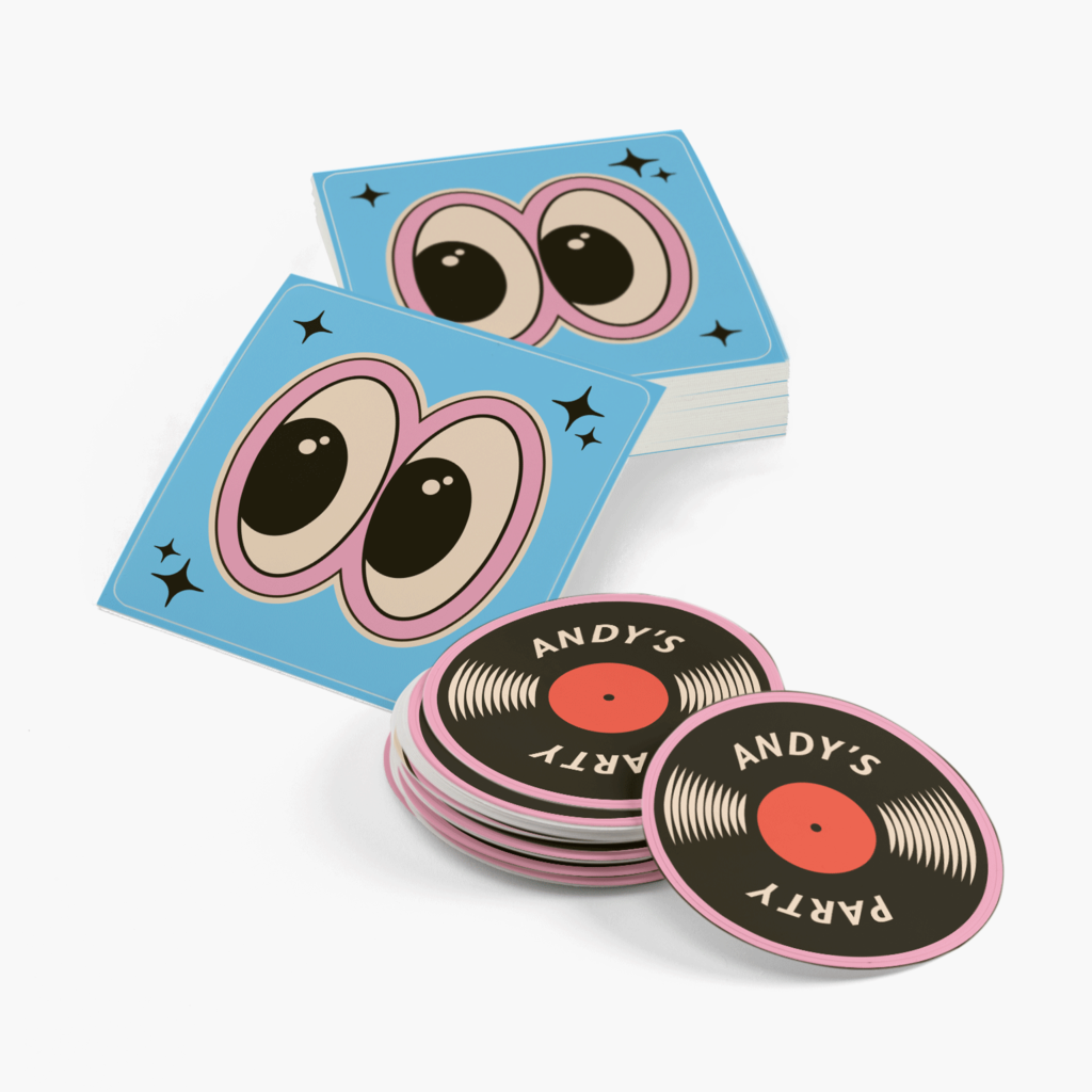 Sticker of vinyl record