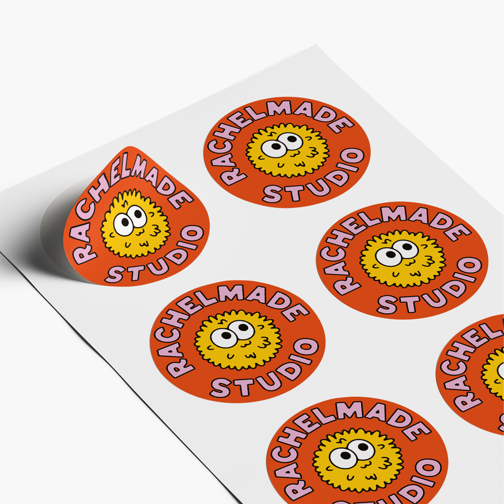 Sticker idea: bold, bright color aesthetic with a vintage feel
