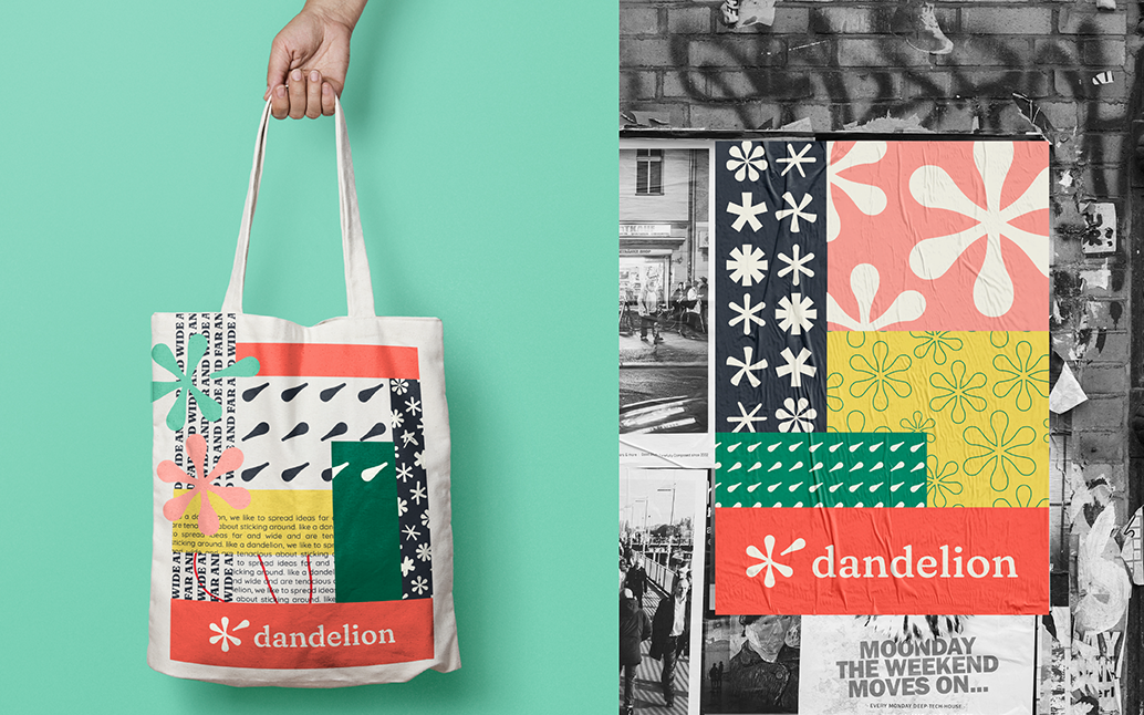 Bento box grids graphic design trend tote bag