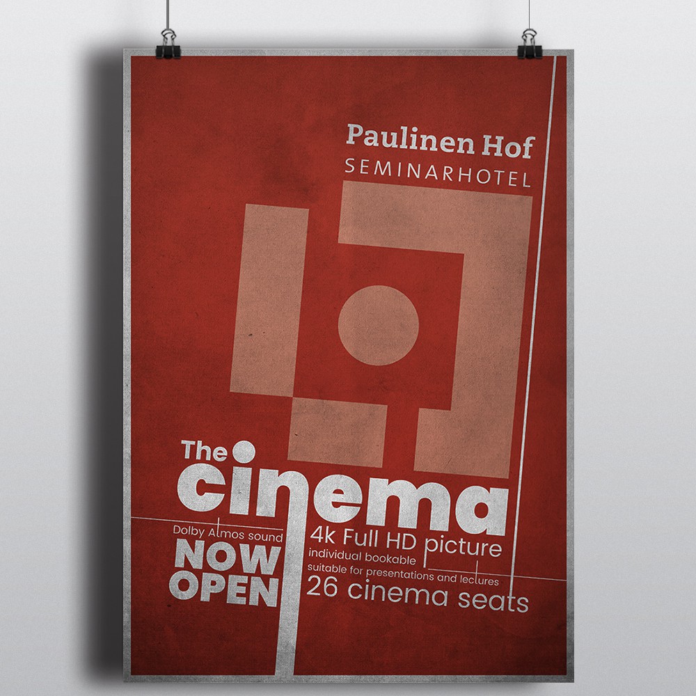 Poster design for a private cinema