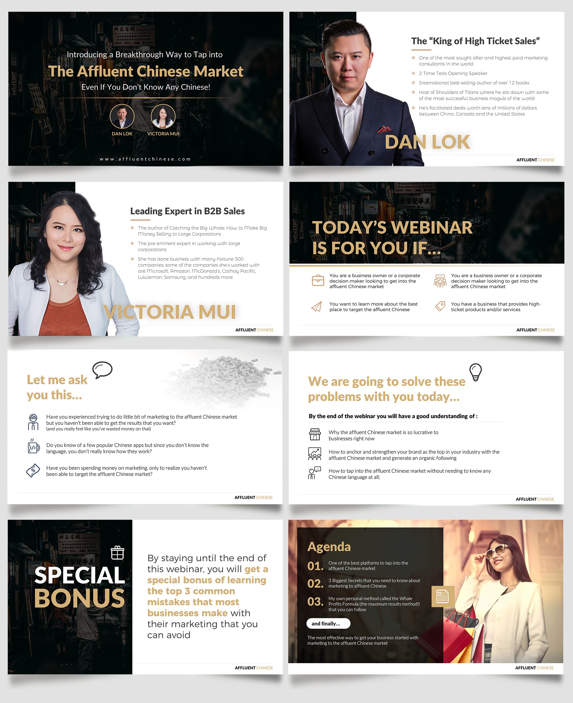 PPT slides design for a business webinar