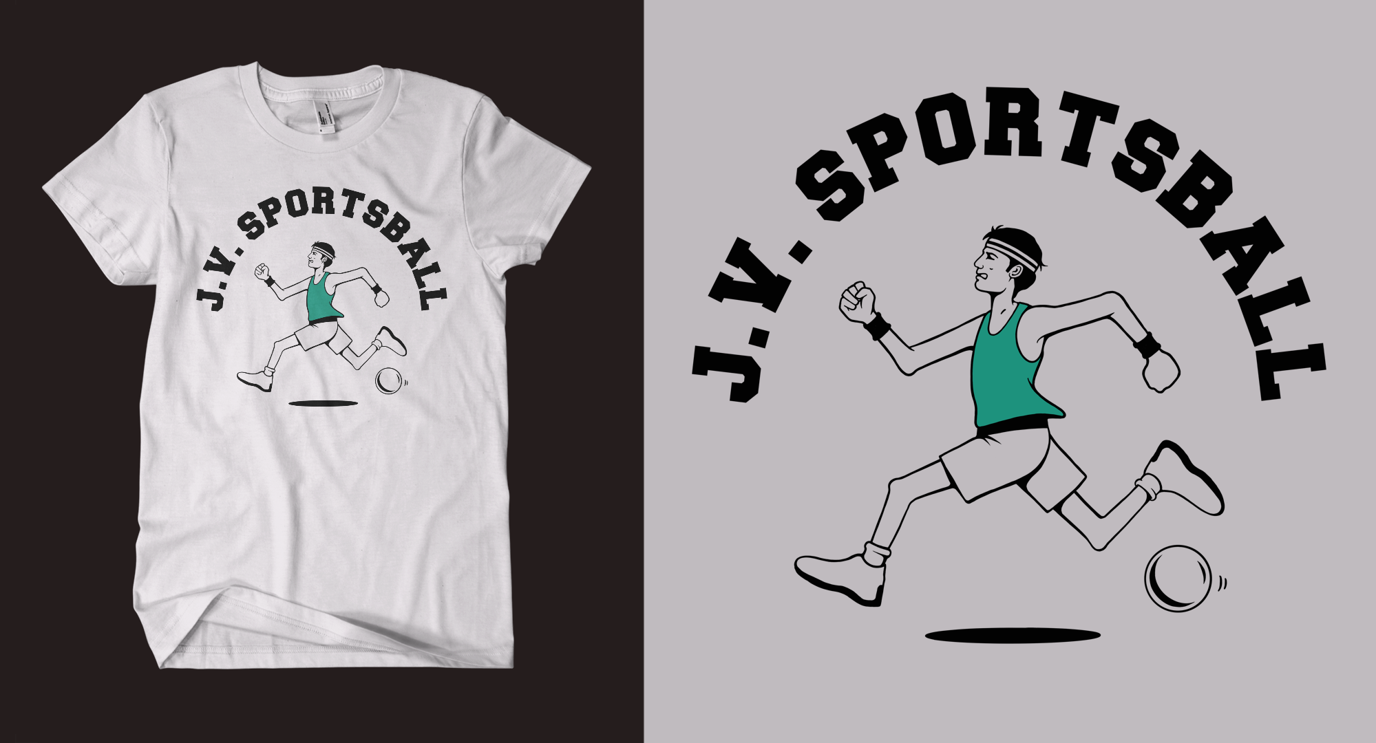 Funny t-shirt design with a sports theme