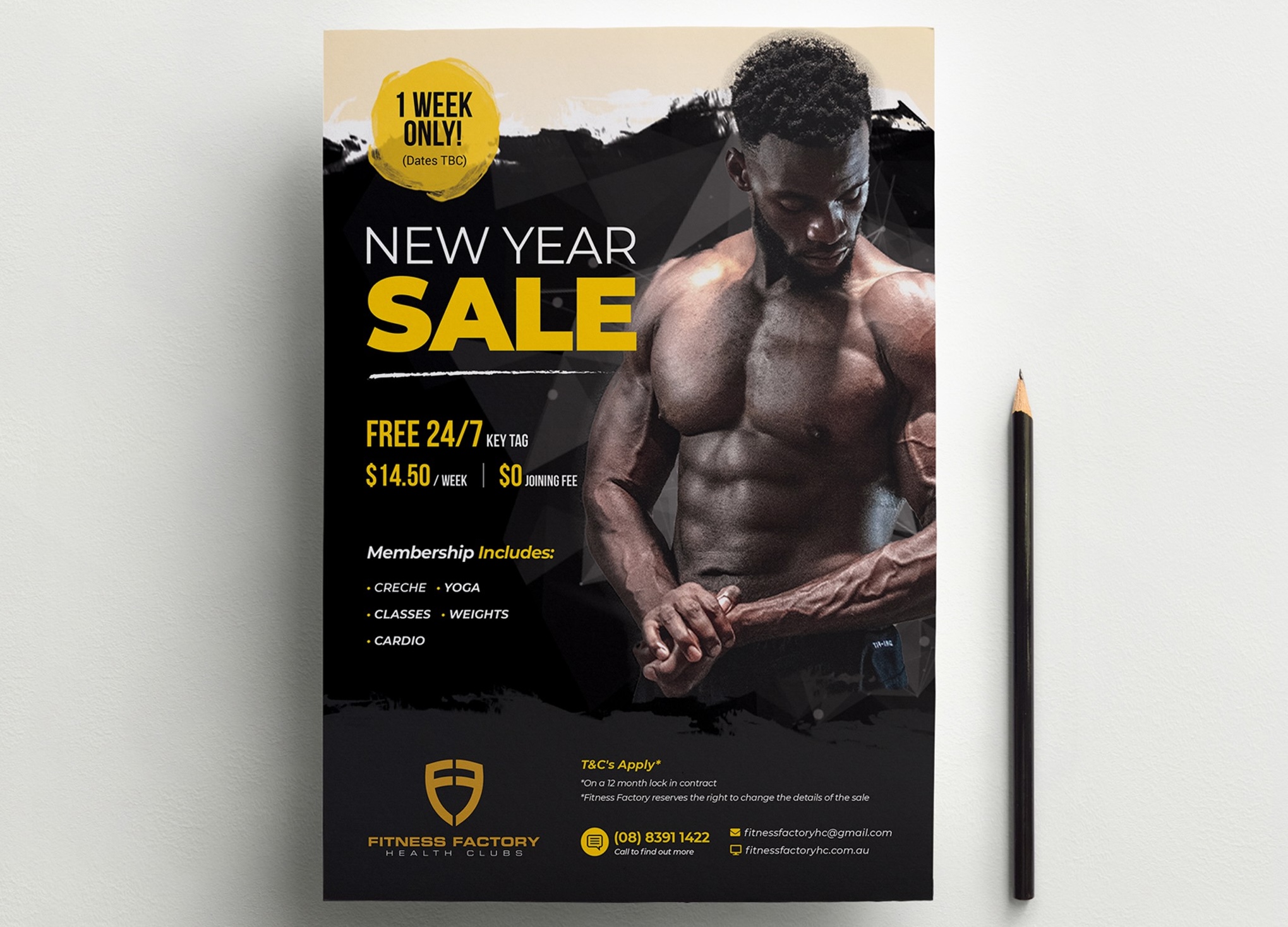 Poster design for a gym membership sale