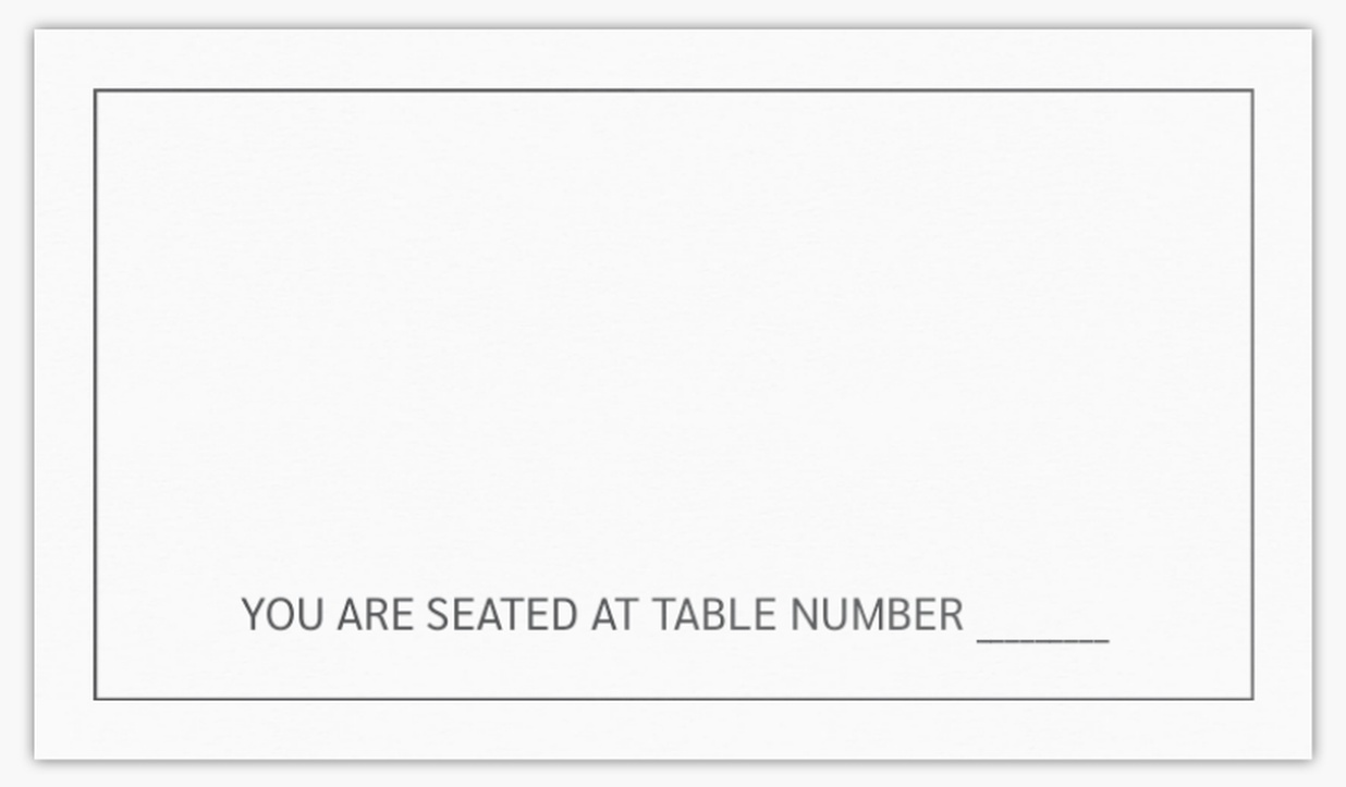 white place card with a thin gray border