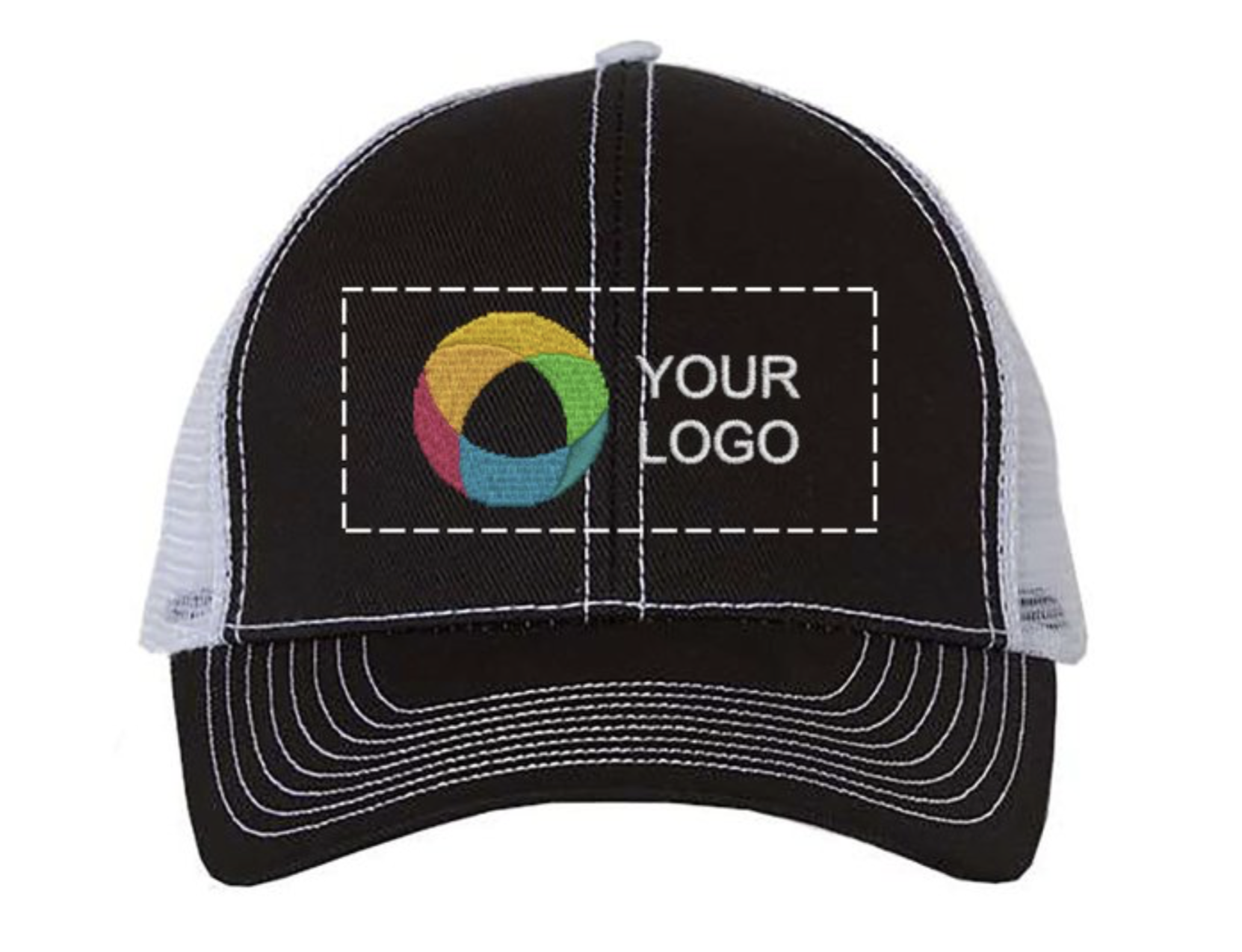 trucker cap with twill front