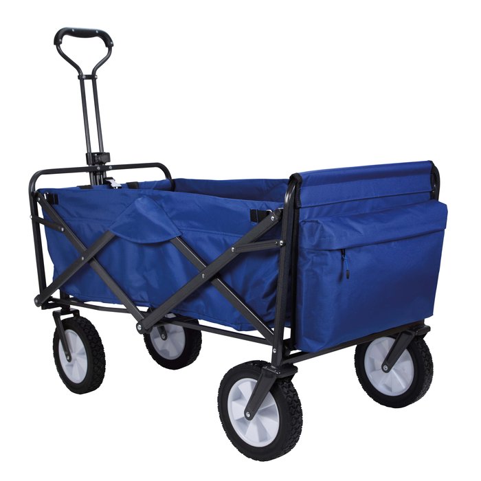 Promotional gift idea: customizable blue folding wagon
