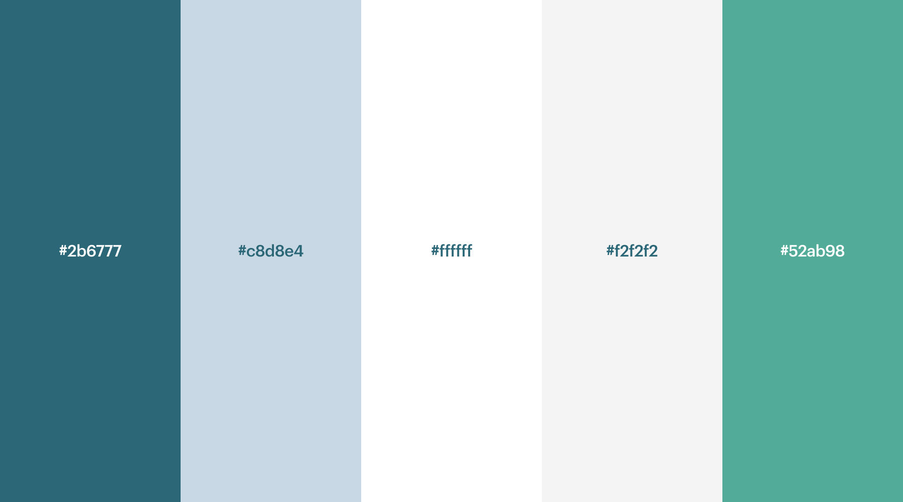 Trustworthy teals website color scheme