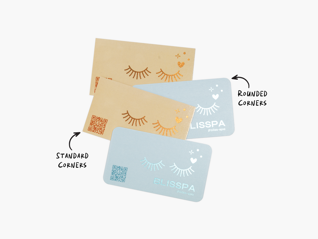 Rounded vs. standard corners for business card options