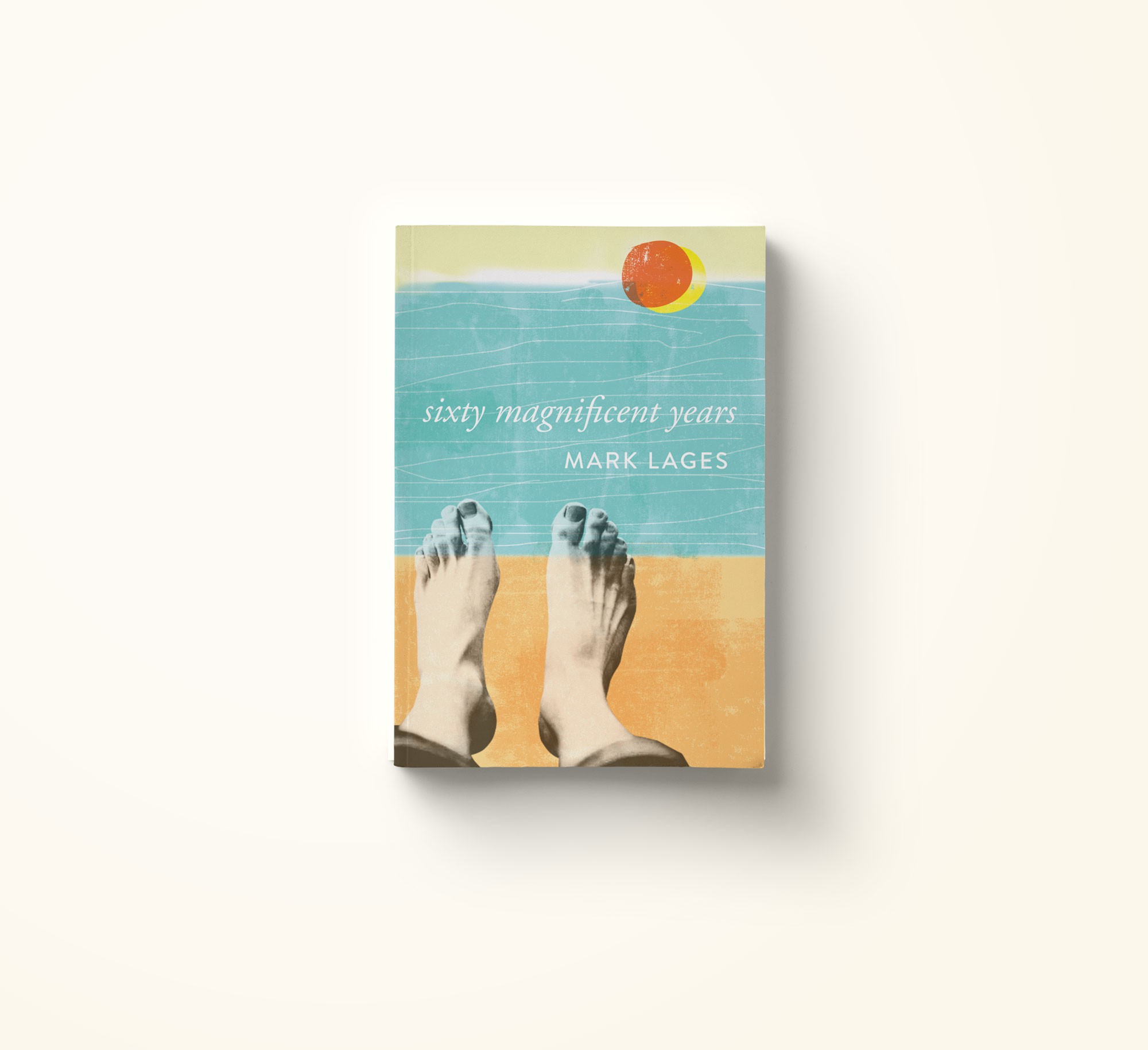 Photographic collage book cover design for a literary novel