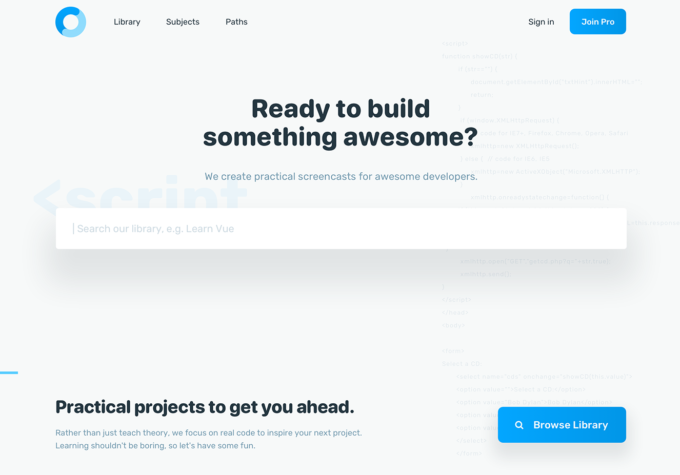 Website layout that uses white space