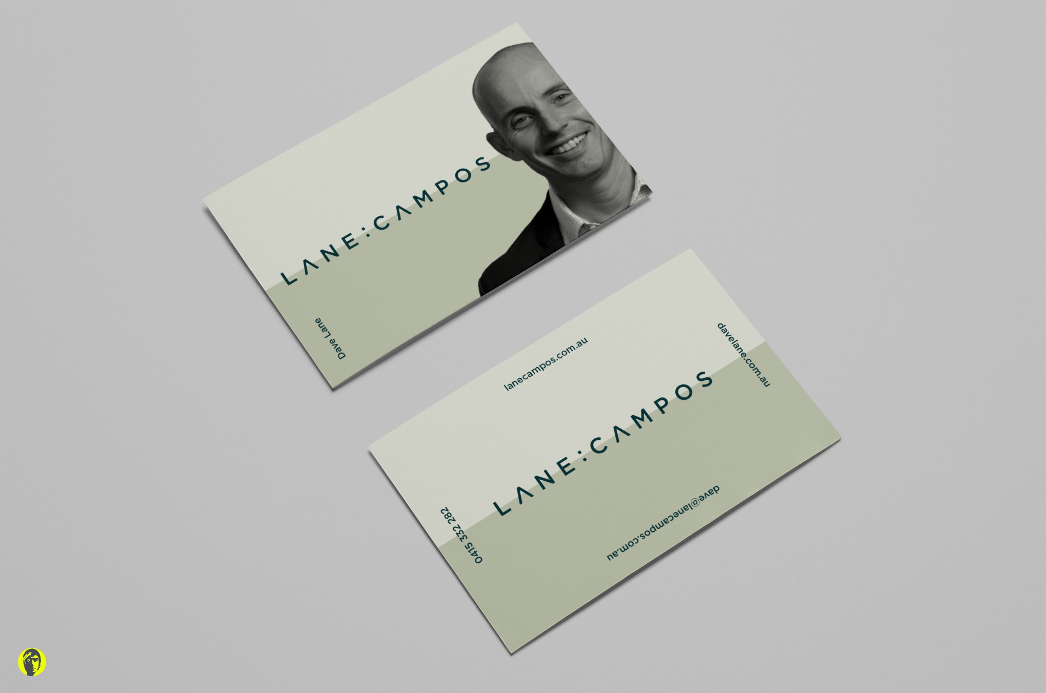 Real estate business card with photograph headshot