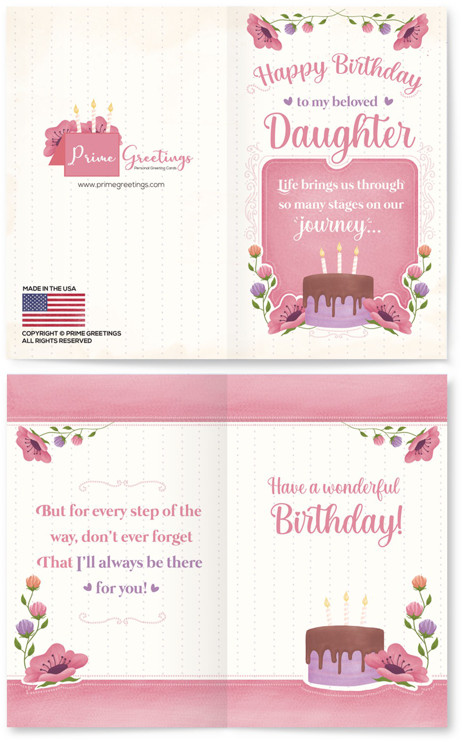 unique birthday card design for a beloved daughter