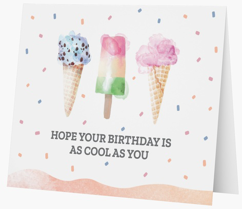 birthday card design featuring ice pops