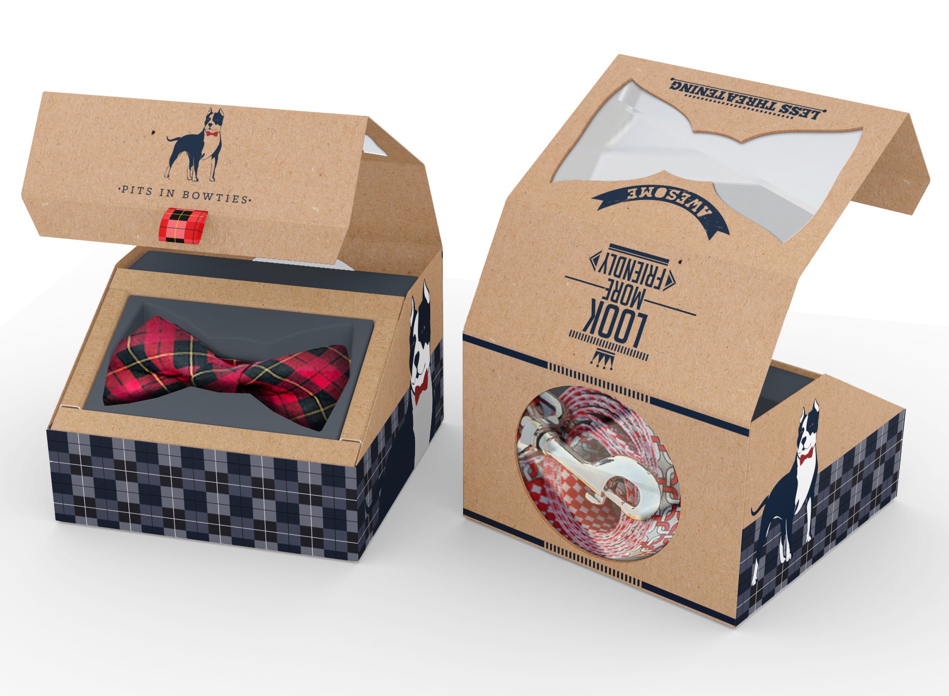 Dog accessory product box packaging