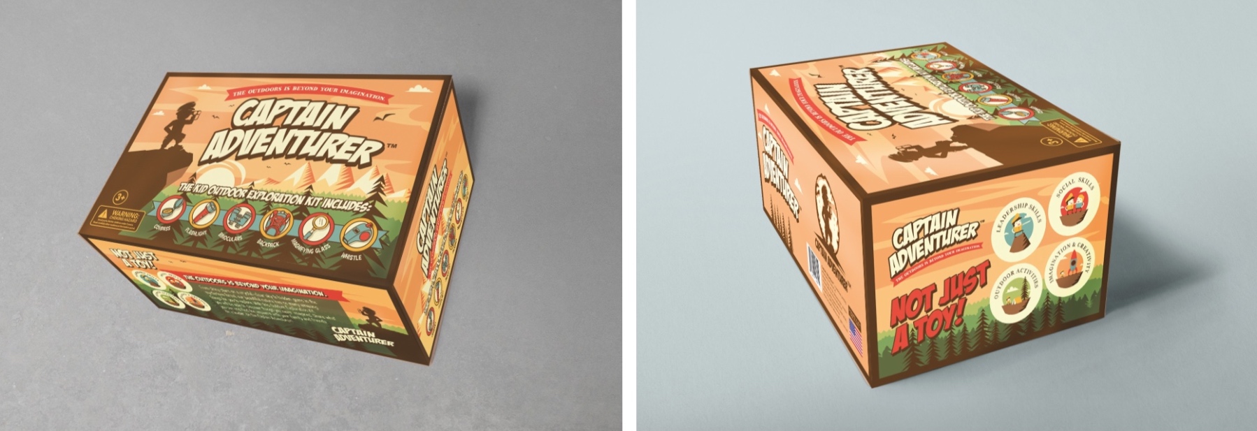 Captain adventurer box packaging