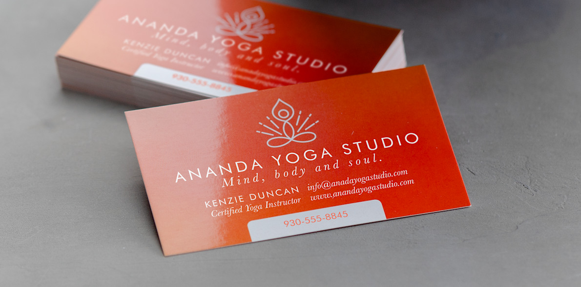 Glossy business card