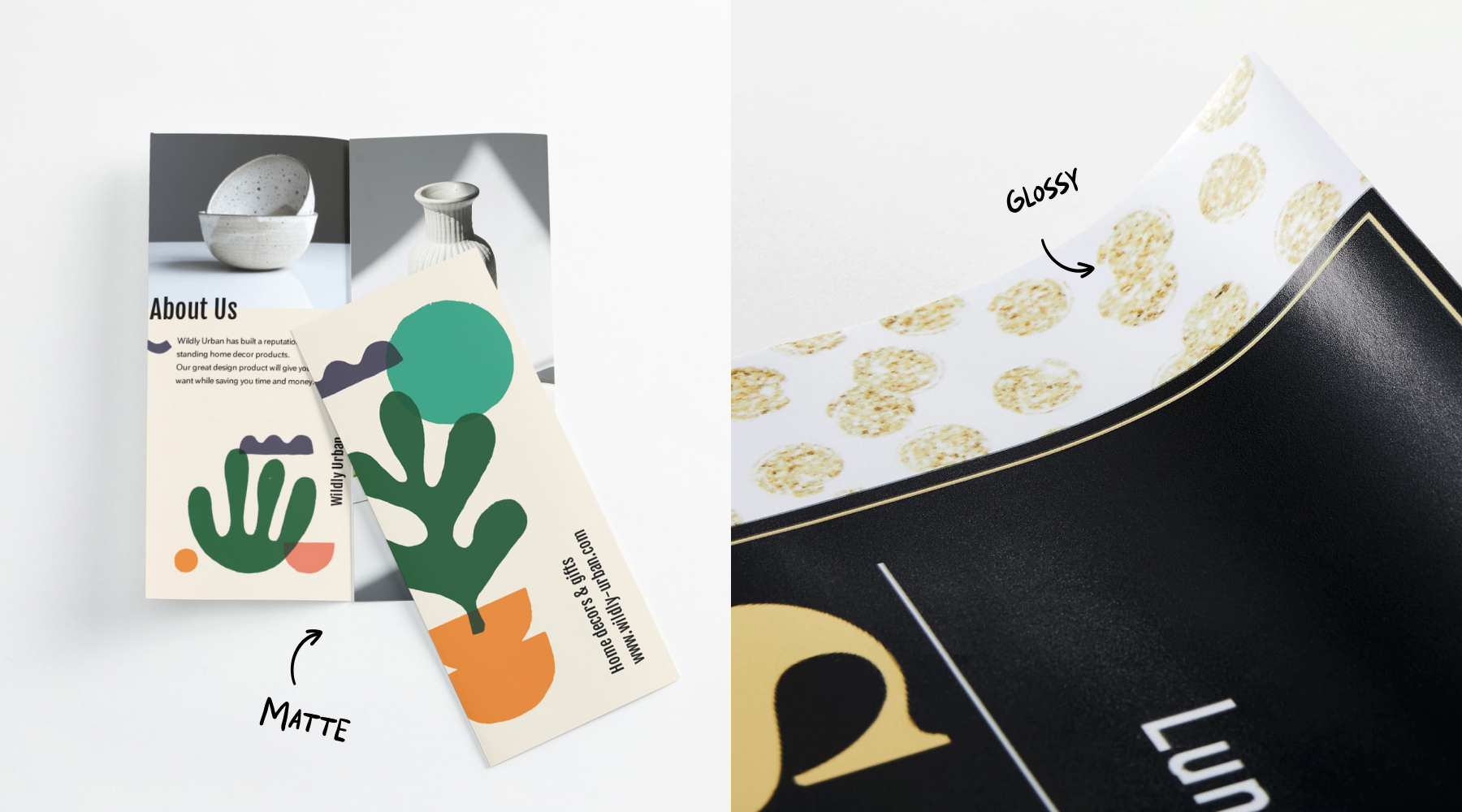 Matte vs glossy brochure