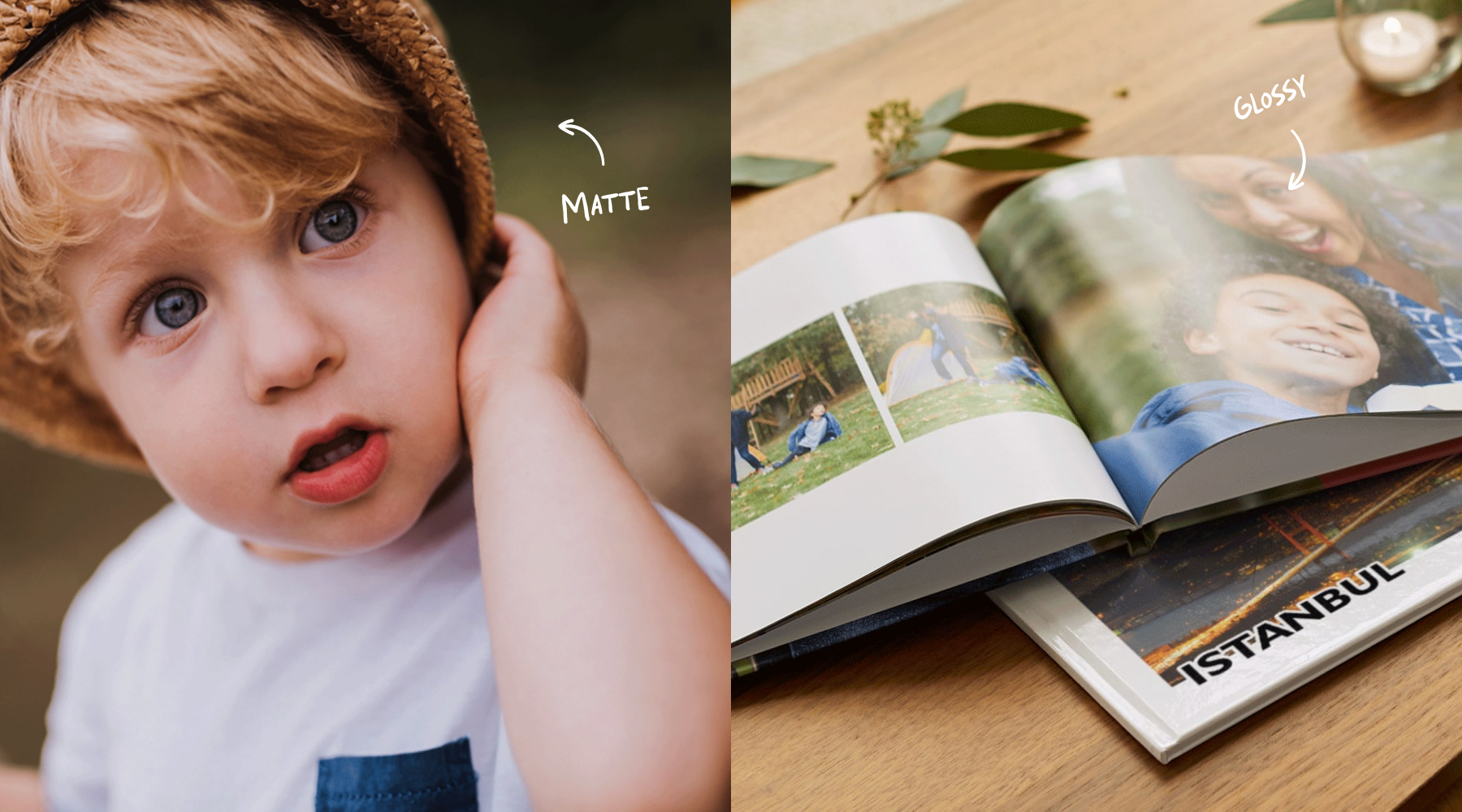 Matte vs glossy photo via VistaPrint
