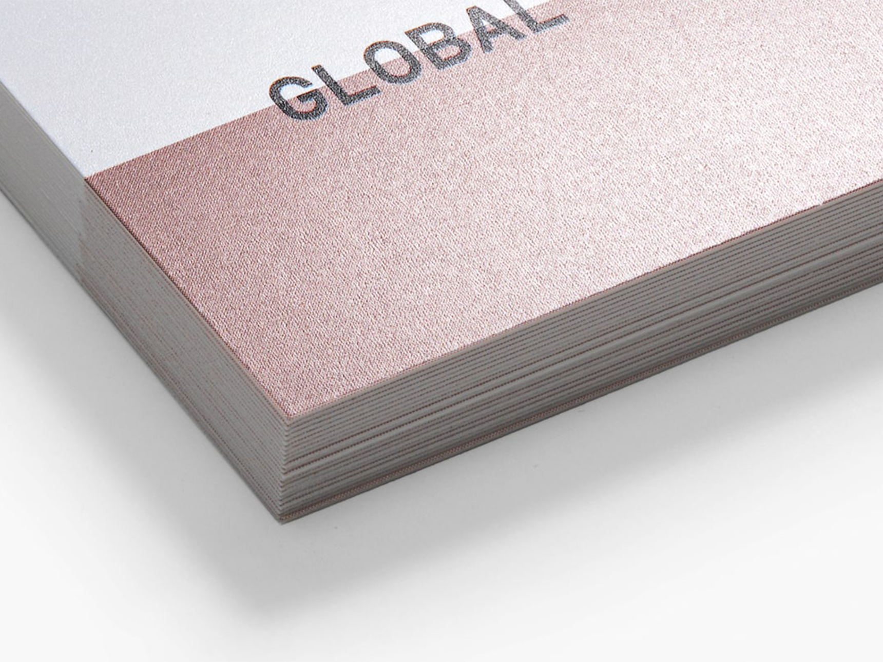 Example of a business card with a matte finish