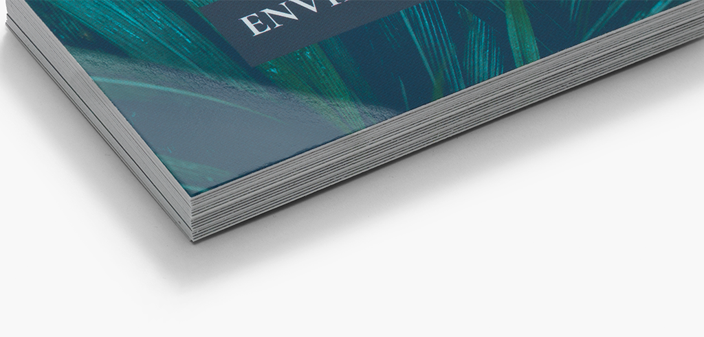 An example of a business card with a glossy finish