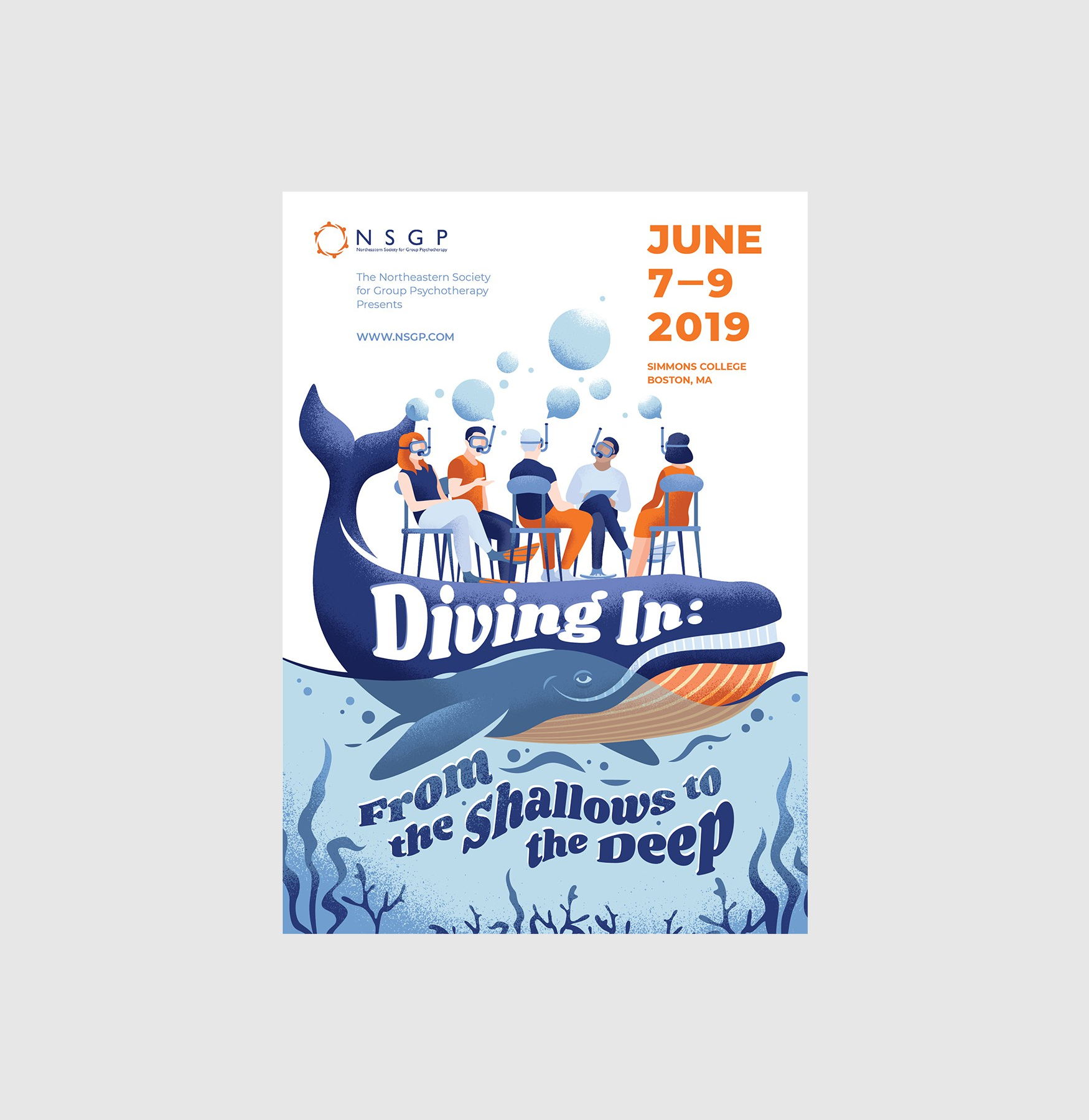 Poster design for a group therapy conference