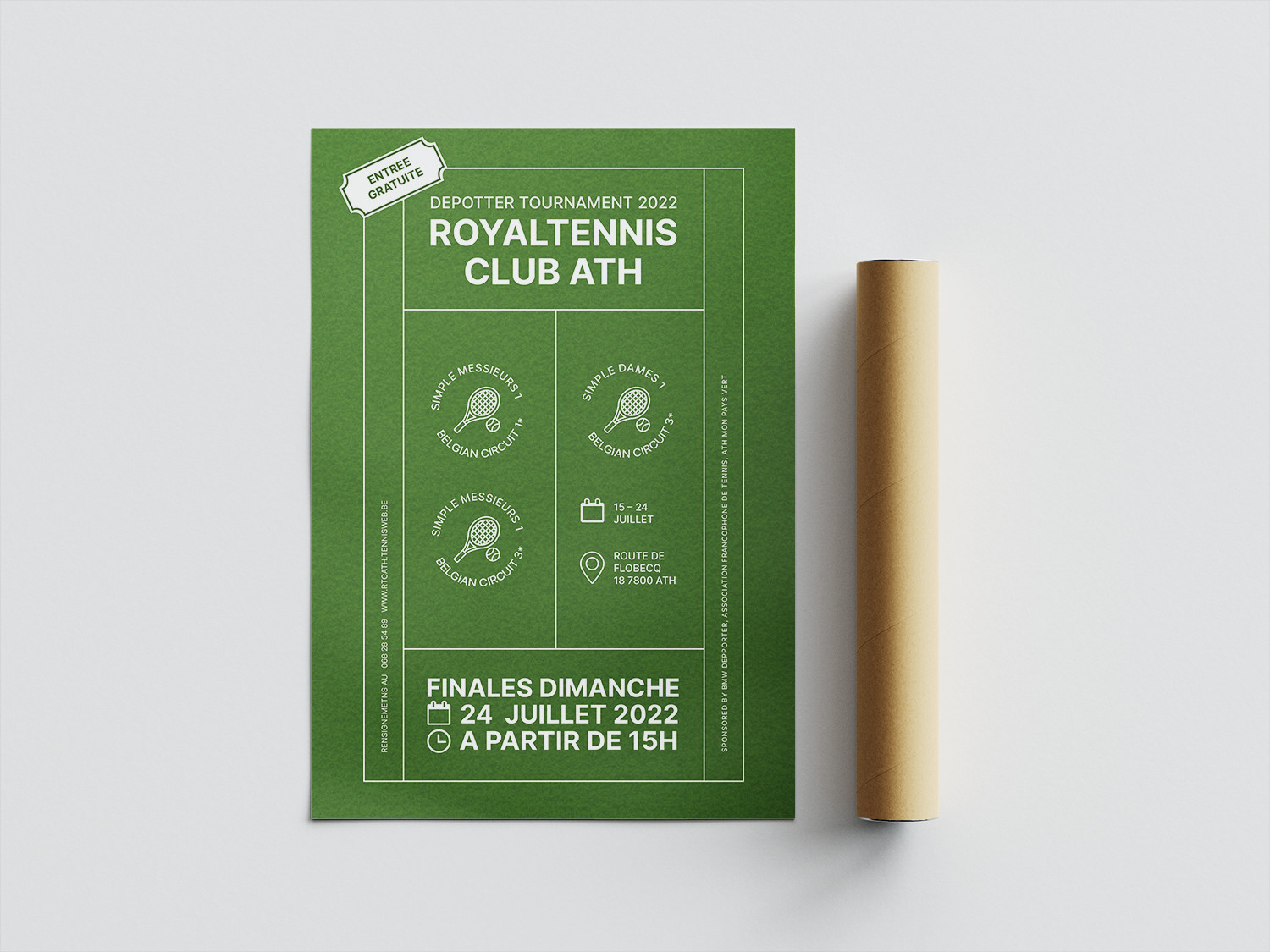 Poster design for a tennis tournament