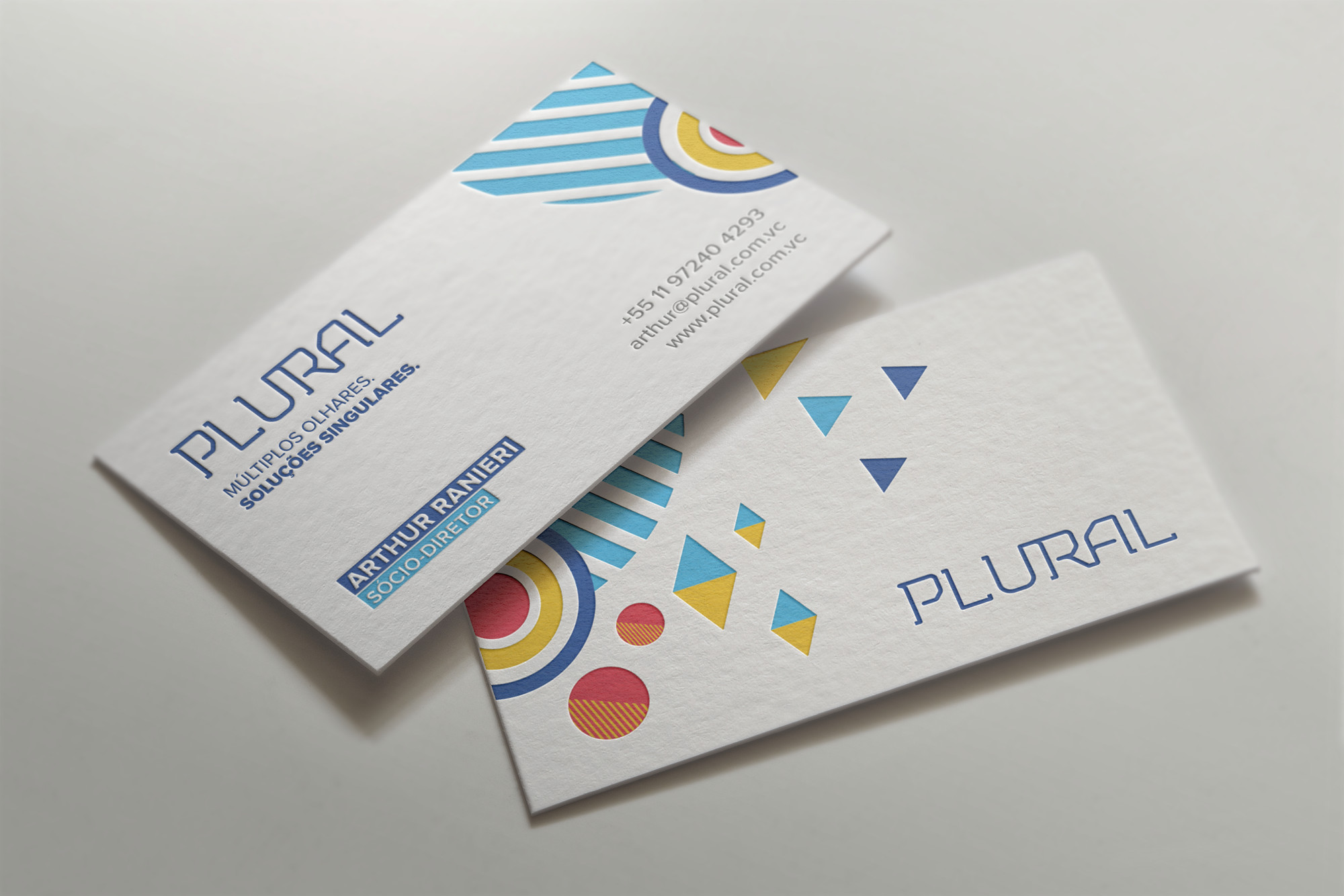 High-contrast business card design