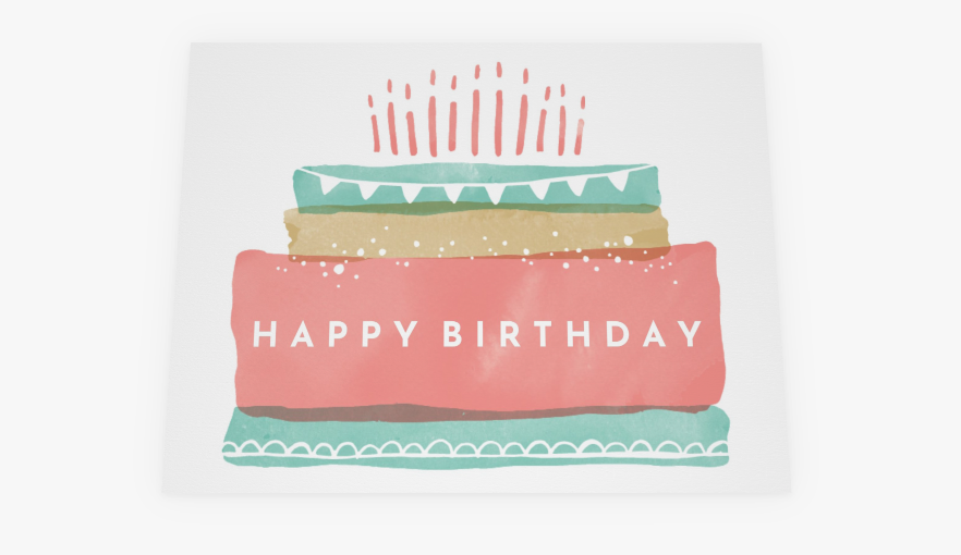 Water color birthday card design idea